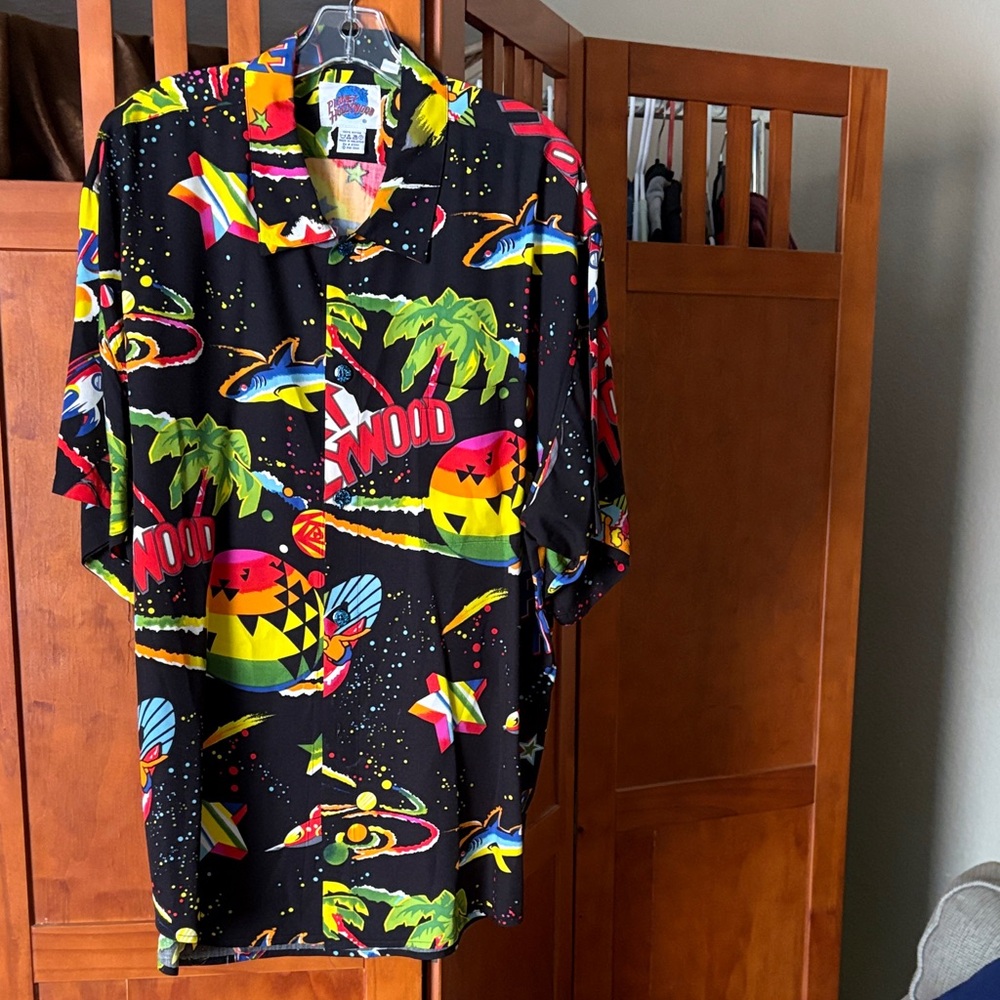 Planet Hollywood Graphic Men's Rayon Shirt